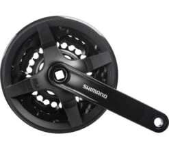 Crankstel 6/7/8 Speed Shimano Tourney FC-TY301 Met 150mm Crankarm 42 X 34 X 24T - Zwart