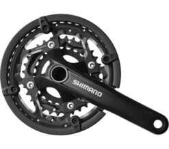 Crankstel 3 X 10-speed Shimano Trekking FC-T551 - 175/48-36-26T - Incl. BB52 - Zwart