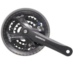 Crankstel 7/8 Speed Shimano Acera FC-M361 - 175/48 X 38 X 28T Met Kettingscherm - Zwart