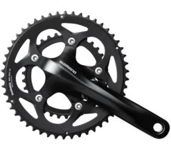 Crankstel 2 X 10 Speed Shimano Road FC-RS400 - 175/50-34 Holle As - Zwart