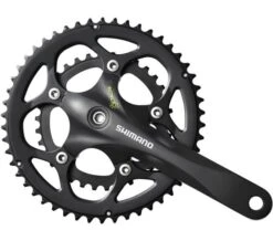 Crankstel 2 X 9 Speed Shimano Road FC-RS345 - 175/50-34T Octalink - Zwart