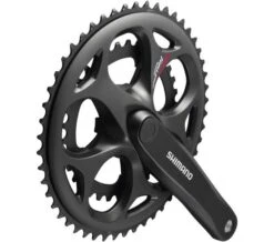 Crankstel 7/8 Speed Shimano Tourney FC-A070 Compact 170/50-34T Met Vierkante As - Zwart