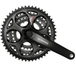 Crankstel 7/8 Speed Shimano Tourney FC-A073 - 170/50-39-30T Met Vierkante As - Zwart