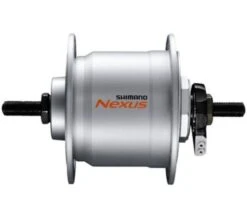 Naafdynamo Shimano Nexus DH-C3000-3N 3 Watt - 36 Gaats - Velgrem - Zilver